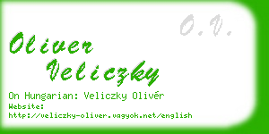 oliver veliczky business card