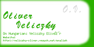 oliver veliczky business card